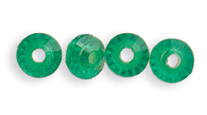 6PD284: Plastic Rondelle Christmas Green 6mm - 750PPK