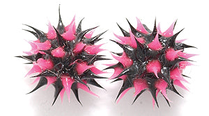 6MS109-92: Rubber Round Black w/Pink 6mm - 5PPK