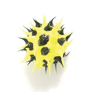 10MS122-09: Rubber Round Yellow w/Black 10mm - 5PPK