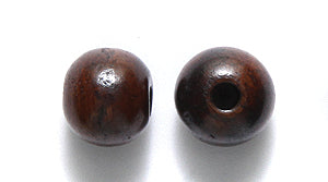 8BN158: Bone Smooth Round Dark Brown 8mm Average 100 Pieces