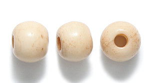 6BN153: Bone Smooth Round Tan/brown 6mm Average 125 Pieces