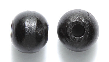 12HR109: Horn Round Black 12mm 25 Pieces