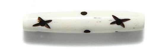 36IP114-CD: India Bone Hare Pipe Carved 1.5in 15 Pieces