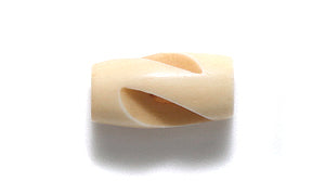 12IP153-S: India Bone Pipe .5 In Carved Swirl Antique 25 Pieces
