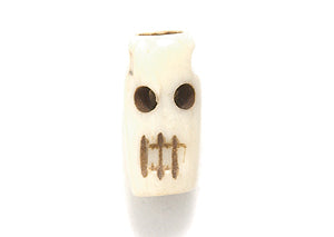 68BS153: Bone Skull Bead 10mm Average 25 Pieces