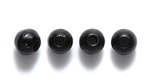 4BN109: Bone Smooth Round Black 4mm Average 250 Pieces