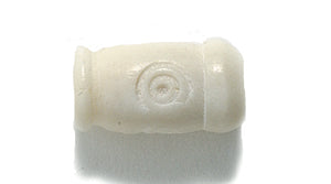 58BN114-C: India Bone Tube Mala End White 8x14mm 40 Pieces