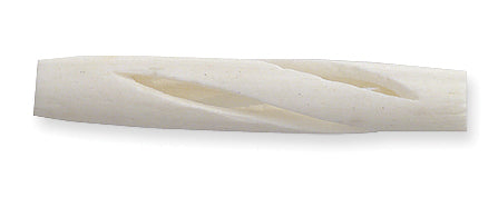 BN270-W: Bone Carved Tube White 8x38mm 12 Pieces