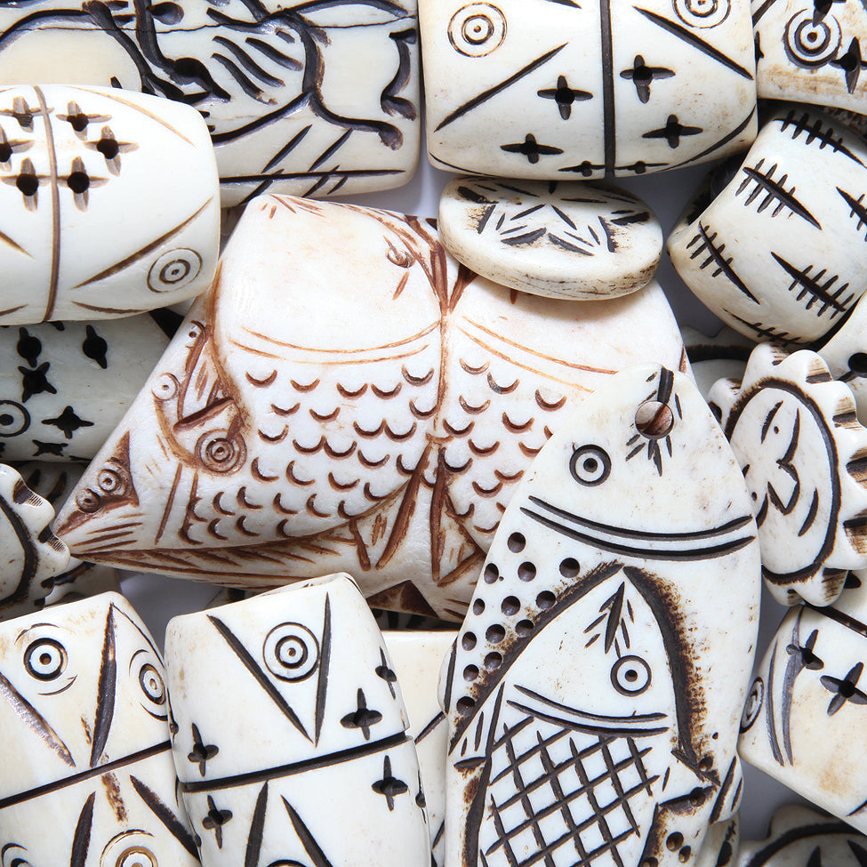 BN127: Bone Mix Fancy Carving And Shapes 500 Grams