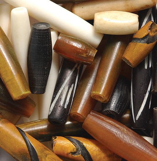 99HP525: India Bone/horn Hare Pipe Mix 50 Pieces