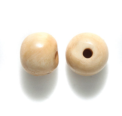 14BN153: Bone Smooth Round Antique 14mm Average 25 Pieces