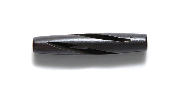 36IP158-S: India Bone Pipe 1.5 In Carved Swirl Dark Brown 15 Pieces