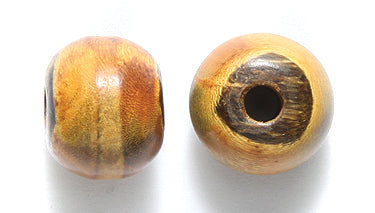 12HR153: Horn Round Burnt 12mm 25 Pieces