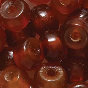 9HR255: Horn Crow Bead Amber 6x9mm 75 Pieces