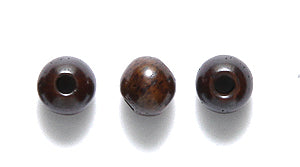 5BN158: Bone Smooth Round Dark Brown 5mm Average 100 Pieces