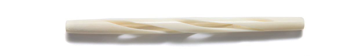 96IP114-S: India Bone Pipe 4 In Carved Swirl 4 Pieces