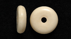 41BN153: Bone Disc Light Tea Dyed 10mm Average 100 Pieces
