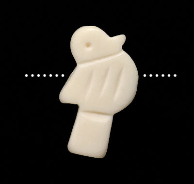 BN154-W: Bone Bird 15x25mm 5 Pieces