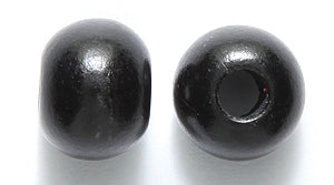 10HR109: Horn Round Black 10mm 50 Pieces