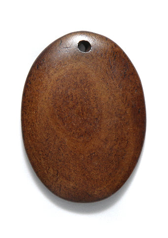 IN118-5B1: Bone Dark Brown Oval Tab 22x31mm Average 10 Pieces