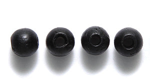 5BN109: Bone Smooth Round Black 5mm Average 150 Pieces