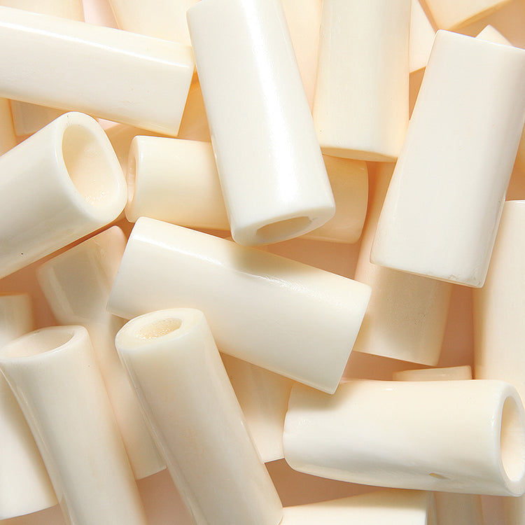 2IP114-G: Goat Bone Pipe 14-19x38mm 6PC