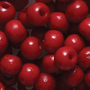 6BN146: Bone Smooth Round Dark Red 6mm Average 125 Pieces