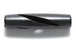 24IP158-S: India Bone Pipe 1 In Carved Swirl Dark Brown 18 Pieces