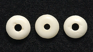 71BN114: Bone Rondell 2x6mm Average White 150 Pieces