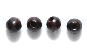 4BN158: Bone Smooth Round Dark Brown 4mm Average 200 Pieces