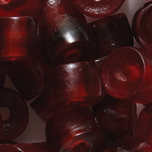 9HR247-S: Horn Crow Bd Red Amber 6x9mm Sharp Edge 75 Pieces