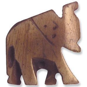 BN220-A: Bone Elephant Antique Tea Dyed 18mm 10 Pieces