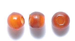 6HR255: Horn Round Amber 6-7mm 150 Pieces