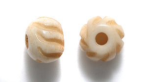 8BN153-C2: India Bone Round Antique Carved 8mm 50 Pieces