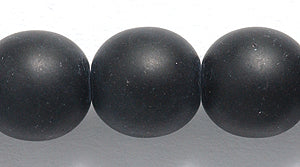 10RD109-MR: CZ Round Black Matte 10mm-25PC