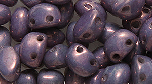 30CA214-98R: CZ Candy Oval 2HOLE Piccaso Amethyst 4x6mm-50PC