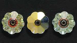 73CC512R: Preciosa Crystal Flower Crystal Aurora Borealis Finish 8mm - - 8 Pc