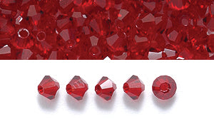 80CC244: Preciosa Crystal Dia Siam 3mm-144PC