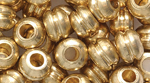 ME79-RBR: Round Solid Brass 6mm Average Ridged-100PC