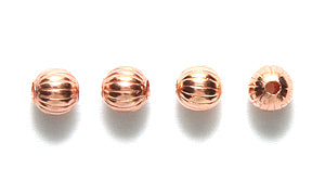 4MR856-F: Round Fluted Pure Copper 4mm 50PC