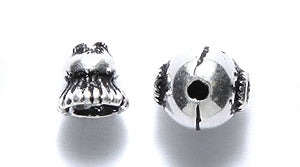 ME4352-S: Metal Mala Guru Cone 2 Part Silver 8x13mm-3SE