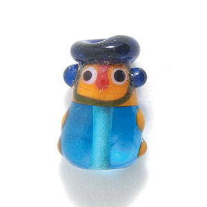 IN602: Blue Bug W/Orange Head 12x15mm-6PC