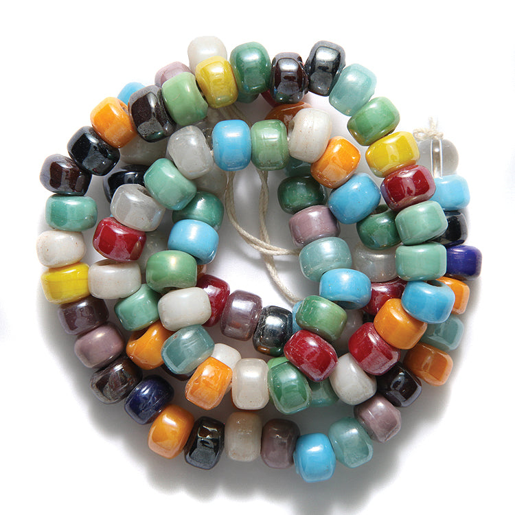 VE524-RL: Bead Mix Roller Crow Luster 9mm 24Inch St