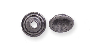 PW2236-S: Cap w/Ring Design Ant Pewter 6mm - 6PPK