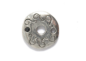 PW341-S: Connector 3 Hole Ant Pewter 10mm 1PC