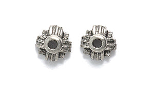 PW3497-S: Bead Cap Ant Pewter 6mm - 6PPK