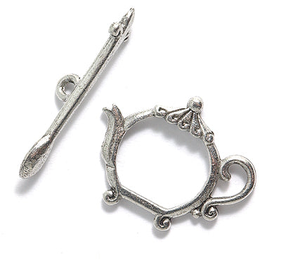 PW3701-S: Toggle Teapot Sil 22x12mm