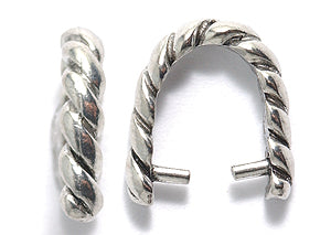 PW5827-S: Pinch Bail Rope Ant Pewter 15mm 1PC