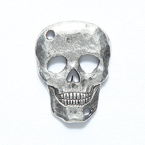 PW2267-S: Pewter Skull Link 14x18mm Silver-1PC