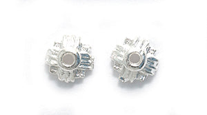 PW3497-AS: Bead Cap Bright Silver 6mm 5 Pieces